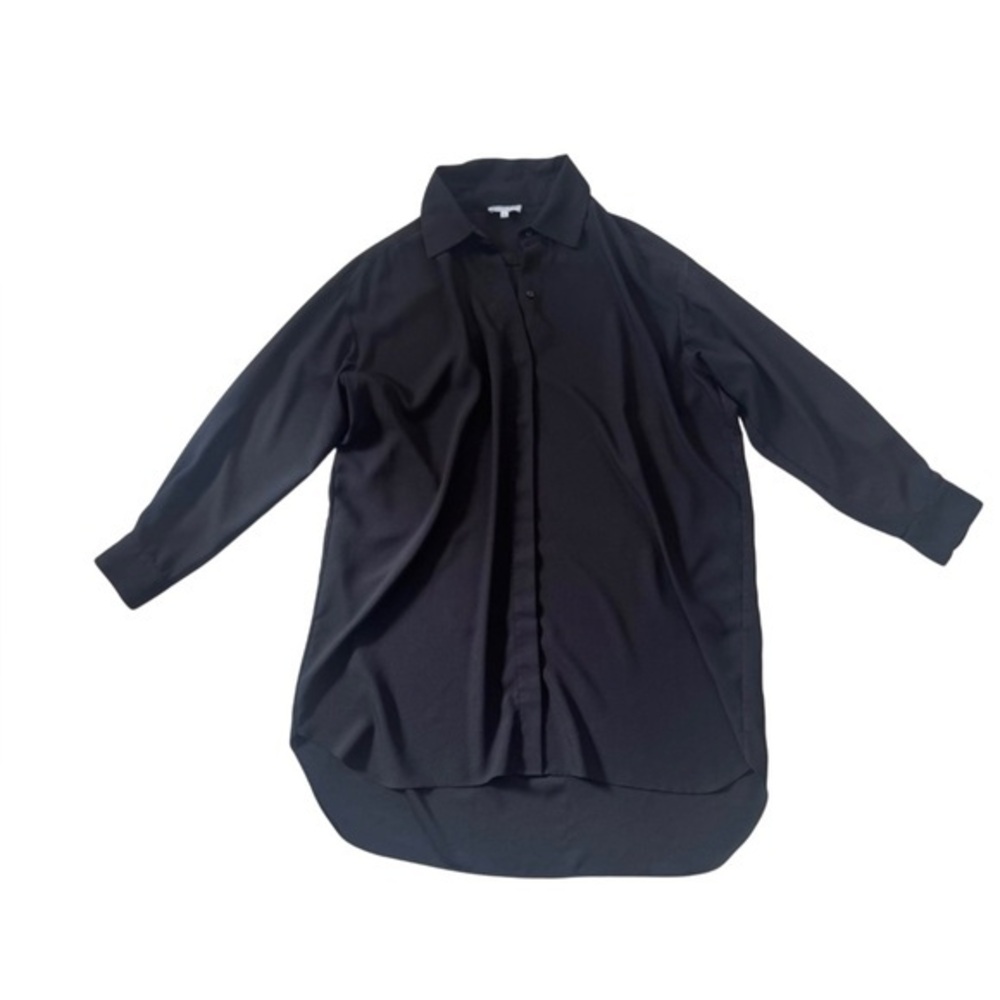 Gianni Bini Black Long Sleeve Shirt Dress